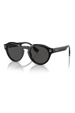NEW BURBERRY men's phantos round sunglasses in black - dark grey